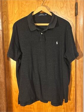 Polo Ralph Lauren Mens Classic Fit Polo Shirt Size XXL Dark Gray Short Sleeve